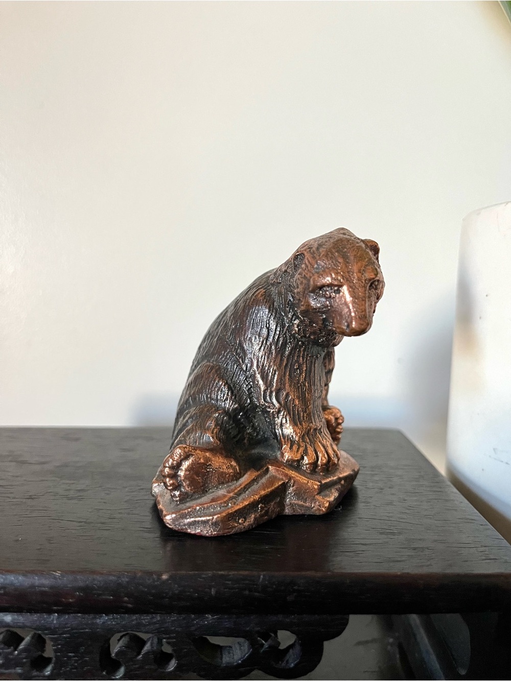 Vintage Copper Plated Polar Bear Figurine